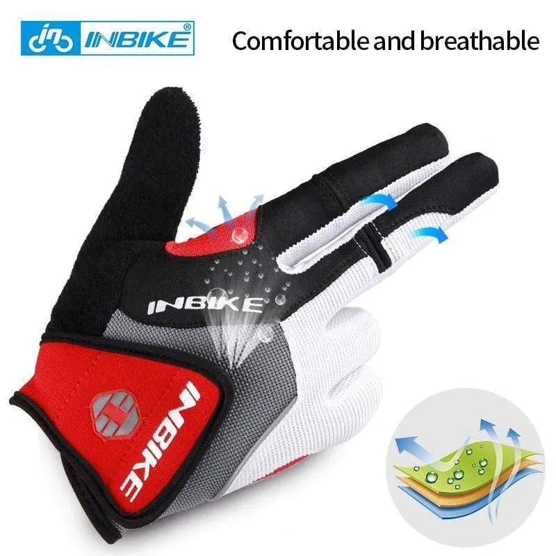 Fahrradhandschuhe mit Gelpolster, Vollfinger, Rennrad, Outdoor-Sport, Skihandschuhe, Herren und Damen, Rennsport, Klettern, MTB-Fahrradhandschuhe
