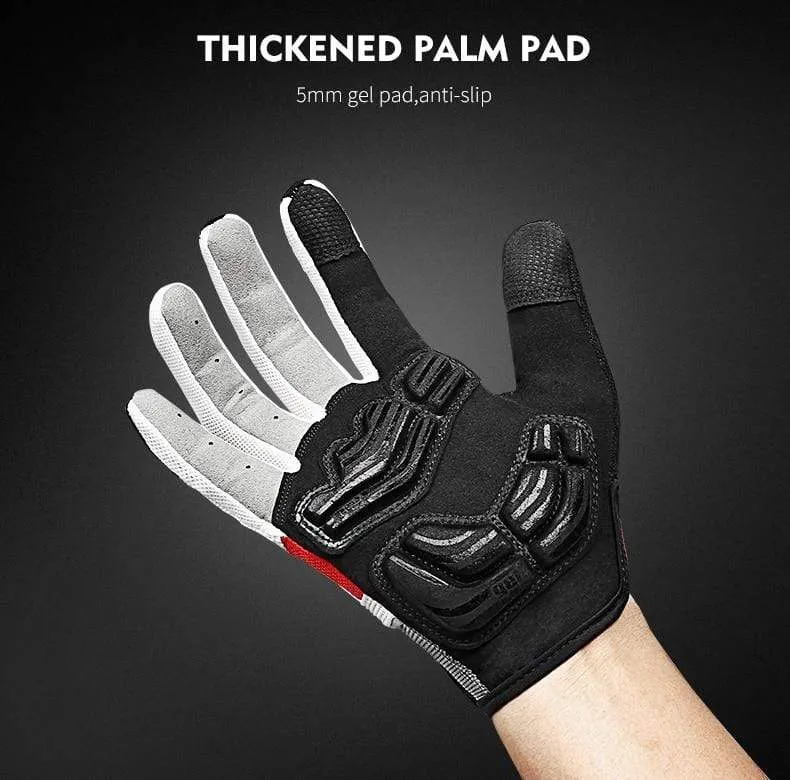Fahrradhandschuhe mit Gelpolster, Vollfinger, Rennrad, Outdoor-Sport, Skihandschuhe, Herren und Damen, Rennsport, Klettern, MTB-Fahrradhandschuhe