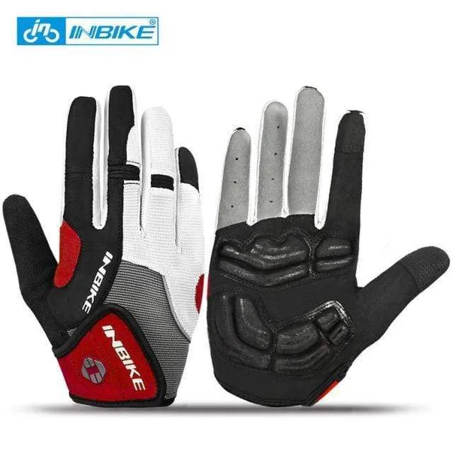Fahrradhandschuhe mit Gelpolster, Vollfinger, Rennrad, Outdoor-Sport, Skihandschuhe, Herren und Damen, Rennsport, Klettern, MTB-Fahrradhandschuhe