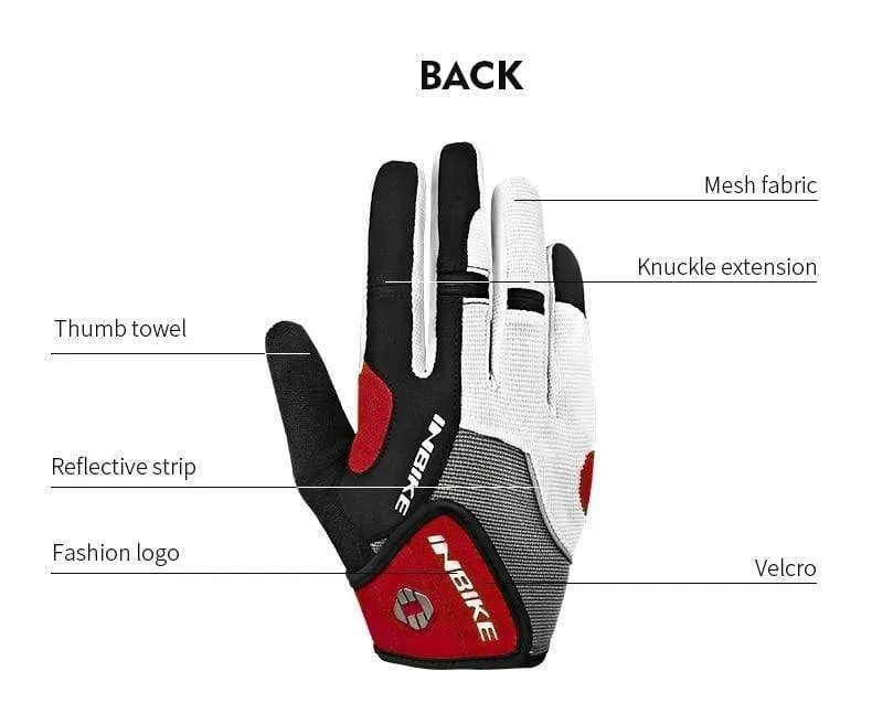 Fahrradhandschuhe mit Gelpolster, Vollfinger, Rennrad, Outdoor-Sport, Skihandschuhe, Herren und Damen, Rennsport, Klettern, MTB-Fahrradhandschuhe