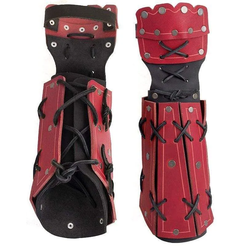 Mittelalterliche Samurai-Rüstung aus Leder, Armschiene, lange Handschuhe, Herren, Cosplay, Ritterstulpe, Schnürarmband, Steampunk-Zubehör, Vambraces