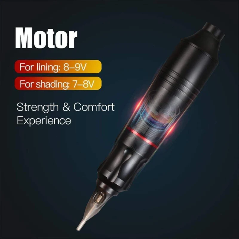 Komplette Tattoo-Maschine Kits Tattoo Netzteil Rotary Pen mit Patronennadeln Permanent Make-up Augenbrauen Tattoo Body Artist