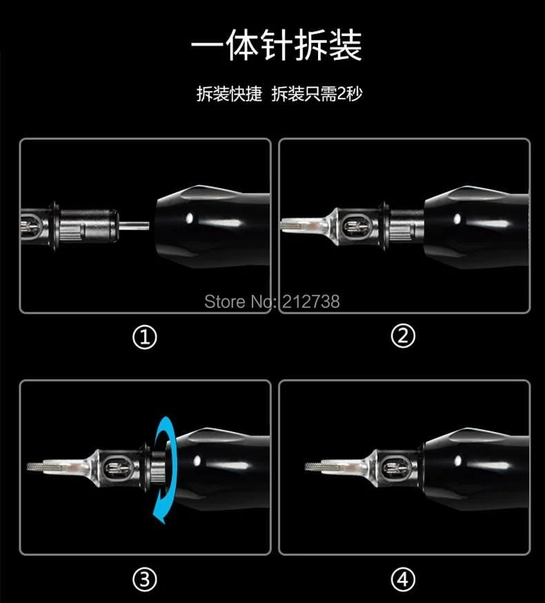 Cartridge Rocket V1 Pen Rotary Tattoo Maschine Kits RCA Anschluss Shader Liner 6 Farben Verschiedene Tattoo-Ausrüstung