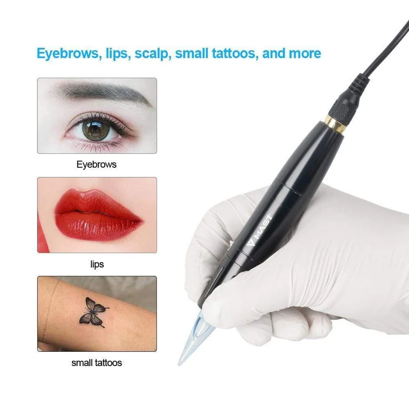 RCA Permanent Makeup Rotary Tattoo Gun Maschinenstift Augenbrauen Lippen Tattoo für Patronenkünstler