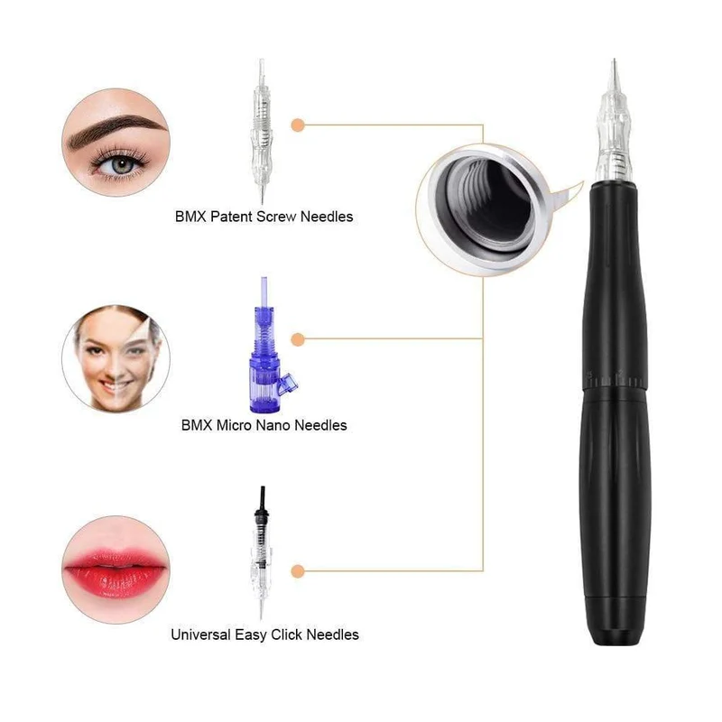 BMX Permanent Make-Up Maschine Tattoo Stift Professionelle Digitale tattoo Maschine PMU Maschine Sets mit Patronen Augenbrauen Lip LW002