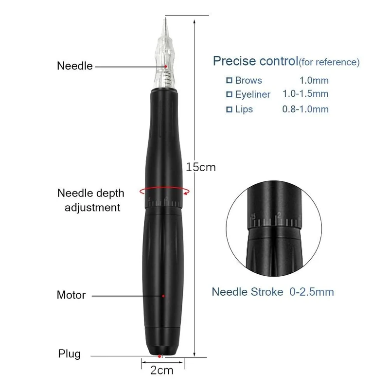 BMX Permanent Make-Up Maschine Tattoo Stift Professionelle Digitale tattoo Maschine PMU Maschine Sets mit Patronen Augenbrauen Lip LW002