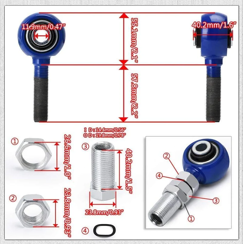 PQY - Zugstange blau für 95–98 240SX S14 S15 R33 hinten verstellbarer Sturz-Querlenkersatz, Aufhängung PQY9817