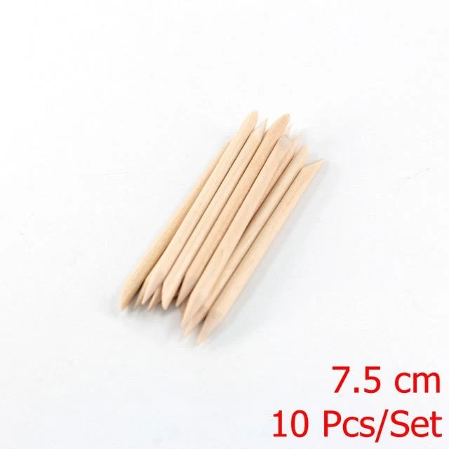 4 verschiedene Größen Orangenholzstäbchen für Nagelhautschieber Nagelhautentfernungswerkzeug Gabeln für Nägel Manikürewerkzeuge 10/30/50/100Pcs/Set