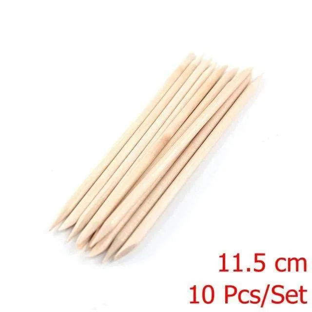 4 verschiedene Größen Orangenholzstäbchen für Nagelhautschieber Nagelhautentfernungswerkzeug Gabeln für Nägel Manikürewerkzeuge 10/30/50/100Pcs/Set
