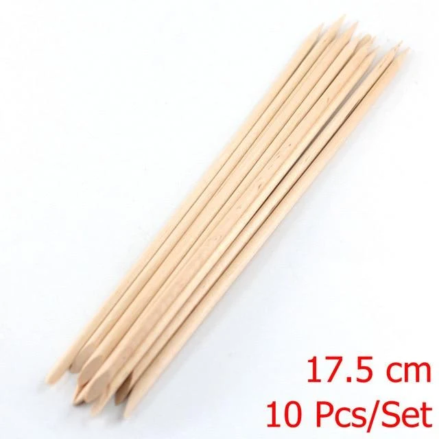 4 verschiedene Größen Orangenholzstäbchen für Nagelhautschieber Nagelhautentfernungswerkzeug Gabeln für Nägel Manikürewerkzeuge 10/30/50/100Pcs/Set