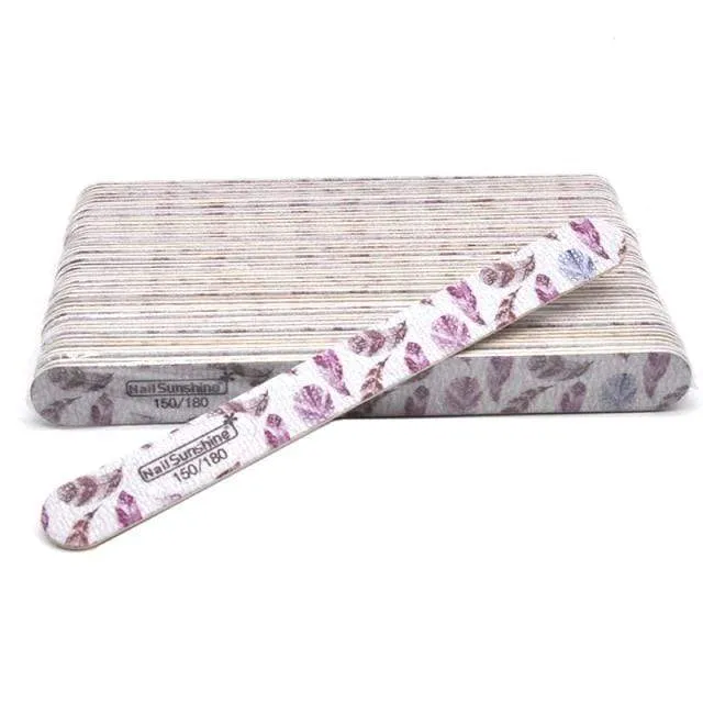 50 Teile/los Starke Holz Nagelfeilen Puffer Schmirgelbrett Rand Nägel Datei 100/120/150/180/240 Zubehör Salon Pediküre Werkzeuge