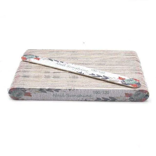 50 Teile/los Starke Holz Nagelfeilen Puffer Schmirgelbrett Rand Nägel Datei 100/120/150/180/240 Zubehör Salon Pediküre Werkzeuge