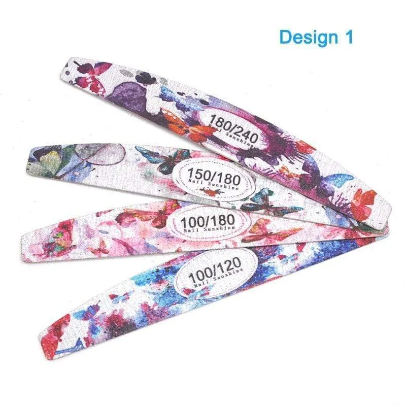 50 Teile/los Starke Holz Nagelfeilen Puffer Schmirgelbrett Rand Nägel Datei 100/120/150/180/240 Zubehör Salon Pediküre Werkzeuge