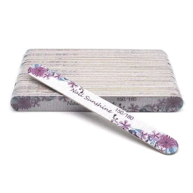 50 Teile/los Starke Holz Nagelfeilen Puffer Schmirgelbrett Rand Nägel Datei 100/120/150/180/240 Zubehör Salon Pediküre Werkzeuge