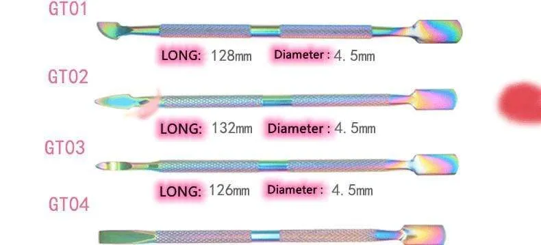 1 stücke Doppelseitige Edelstahl Nagelhautschieber Abgestorbene Haut Push-Entferner Für Pediküre Maniküre Nail Art Reiniger Pflegewerkzeug