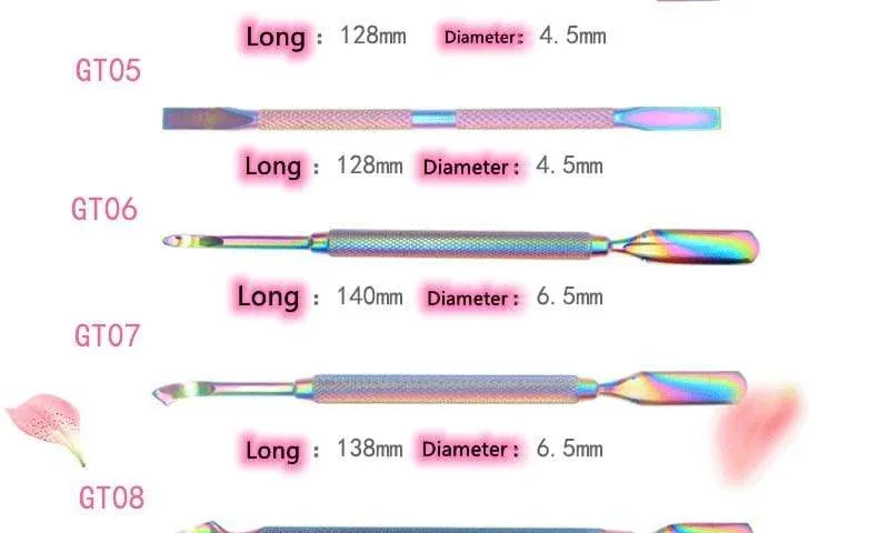 1 stücke Doppelseitige Edelstahl Nagelhautschieber Abgestorbene Haut Push-Entferner Für Pediküre Maniküre Nail Art Reiniger Pflegewerkzeug