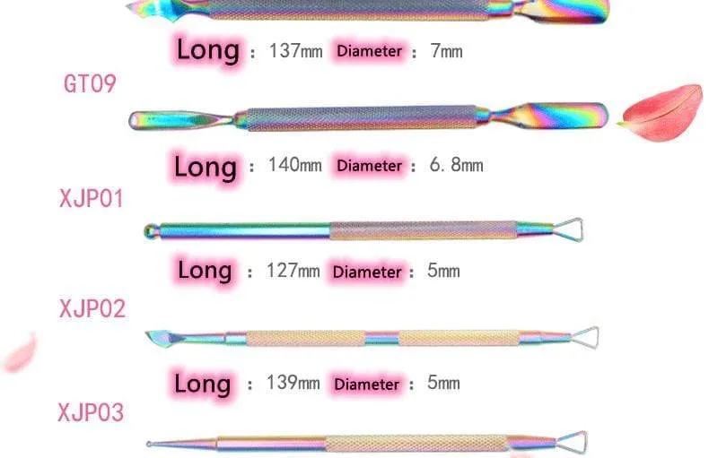 1 stücke Doppelseitige Edelstahl Nagelhautschieber Abgestorbene Haut Push-Entferner Für Pediküre Maniküre Nail Art Reiniger Pflegewerkzeug