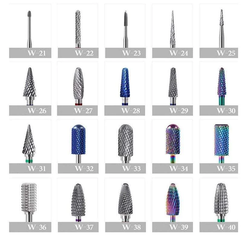 1 stücke Hartmetall Wolfram Cutter Nagel Bit Abgrifffeste Maniküre Polieren Saubere Häutchen Polieren Werkzeuge für Maniküre Bohrer