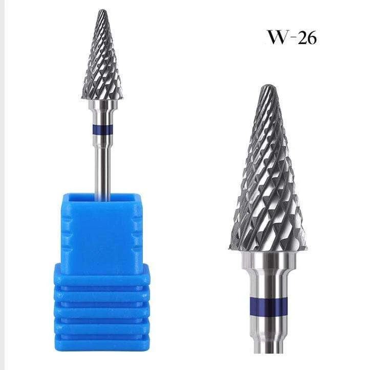 1 stücke Hartmetall Wolfram Cutter Nagel Bit Abgrifffeste Maniküre Polieren Saubere Häutchen Polieren Werkzeuge für Maniküre Bohrer