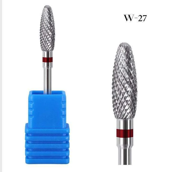 1 stücke Hartmetall Wolfram Cutter Nagel Bit Abgrifffeste Maniküre Polieren Saubere Häutchen Polieren Werkzeuge für Maniküre Bohrer