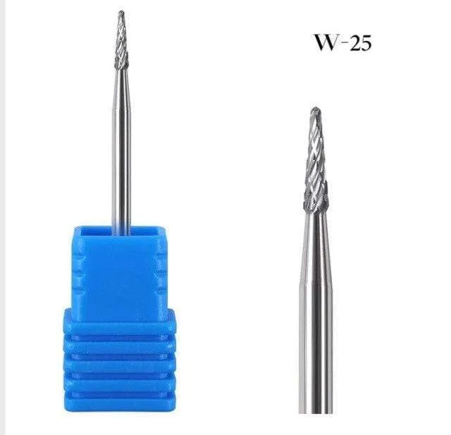 1 stücke Hartmetall Wolfram Cutter Nagel Bit Abgrifffeste Maniküre Polieren Saubere Häutchen Polieren Werkzeuge für Maniküre Bohrer