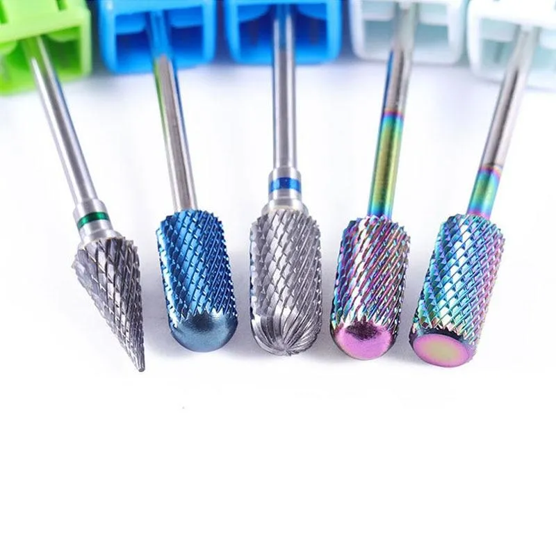 1 stücke Hartmetall Wolfram Cutter Nagel Bit Abgrifffeste Maniküre Polieren Saubere Häutchen Polieren Werkzeuge für Maniküre Bohrer