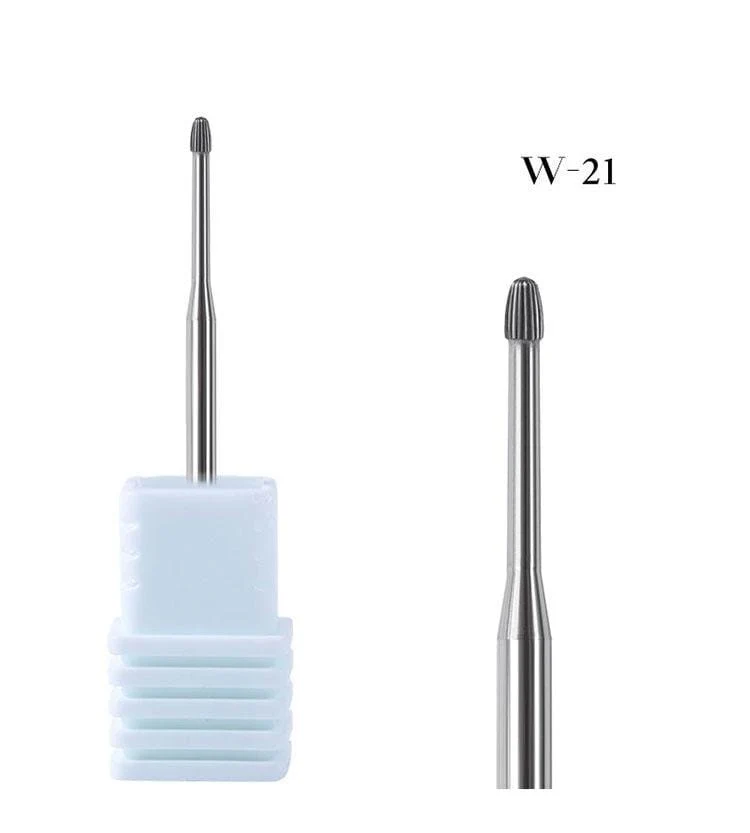 1 stücke Hartmetall Wolfram Cutter Nagel Bit Abgrifffeste Maniküre Polieren Saubere Häutchen Polieren Werkzeuge für Maniküre Bohrer