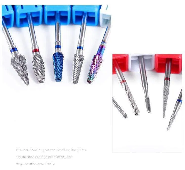 1 stücke Hartmetall Wolfram Cutter Nagel Bit Abgrifffeste Maniküre Polieren Saubere Häutchen Polieren Werkzeuge für Maniküre Bohrer