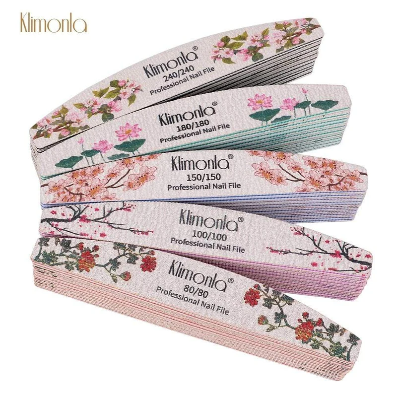 3/5/10 stücke lot Neue Nagel Datei Blume Gedruckt Nagel puffer Bunte Kalk eine ongle 80/100/150/180/240 professionelle Maniküre Werkzeuge