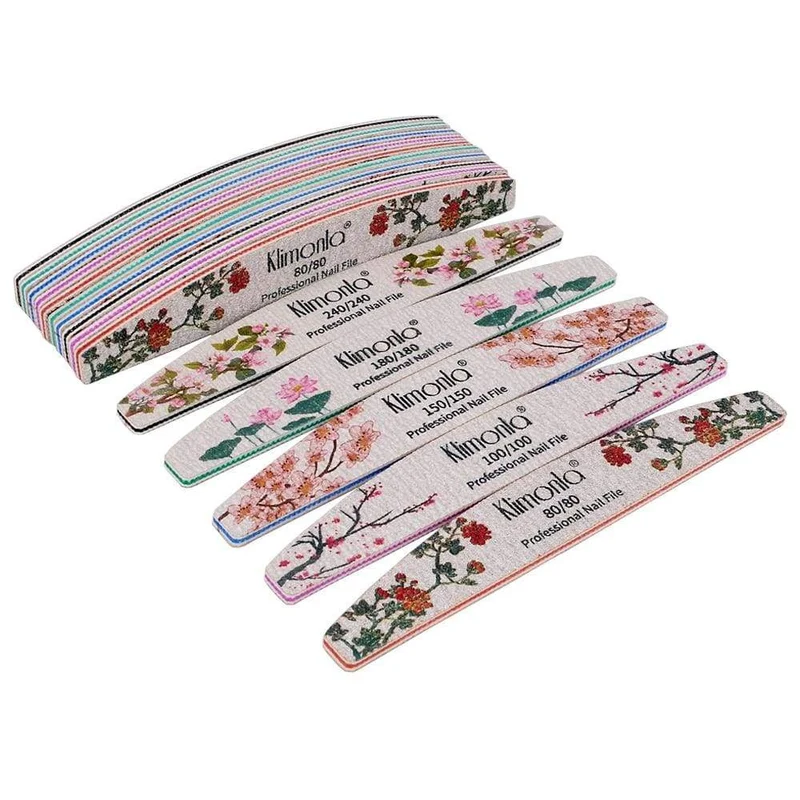 3/5/10 stücke lot Neue Nagel Datei Blume Gedruckt Nagel puffer Bunte Kalk eine ongle 80/100/150/180/240 professionelle Maniküre Werkzeuge