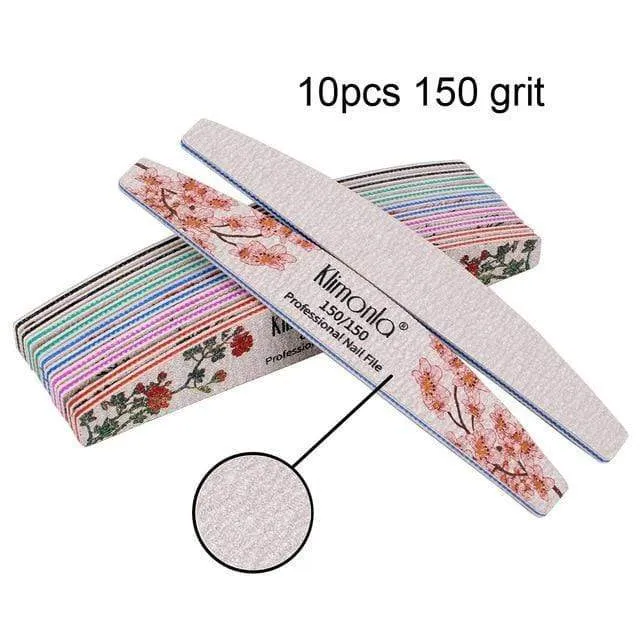 3/5/10 stücke lot Neue Nagel Datei Blume Gedruckt Nagel puffer Bunte Kalk eine ongle 80/100/150/180/240 professionelle Maniküre Werkzeuge