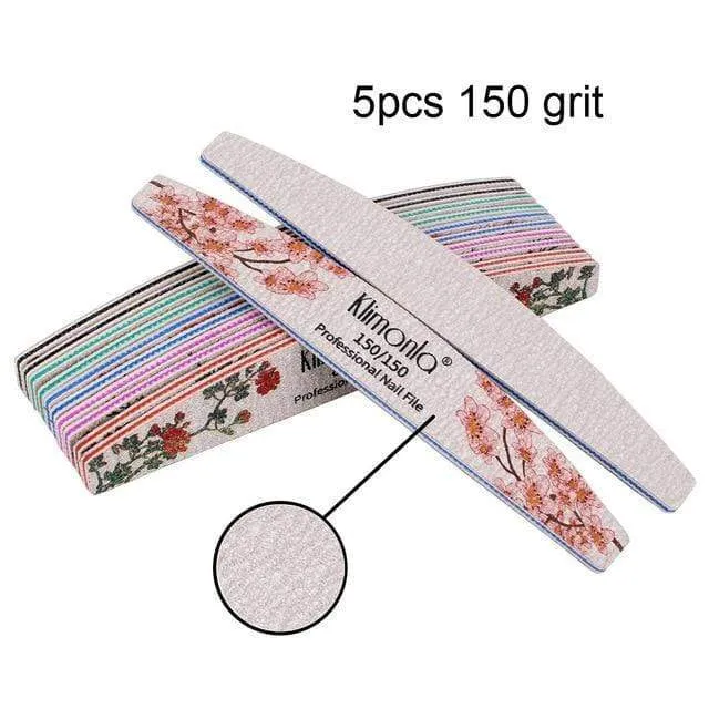 3/5/10 stücke lot Neue Nagel Datei Blume Gedruckt Nagel puffer Bunte Kalk eine ongle 80/100/150/180/240 professionelle Maniküre Werkzeuge