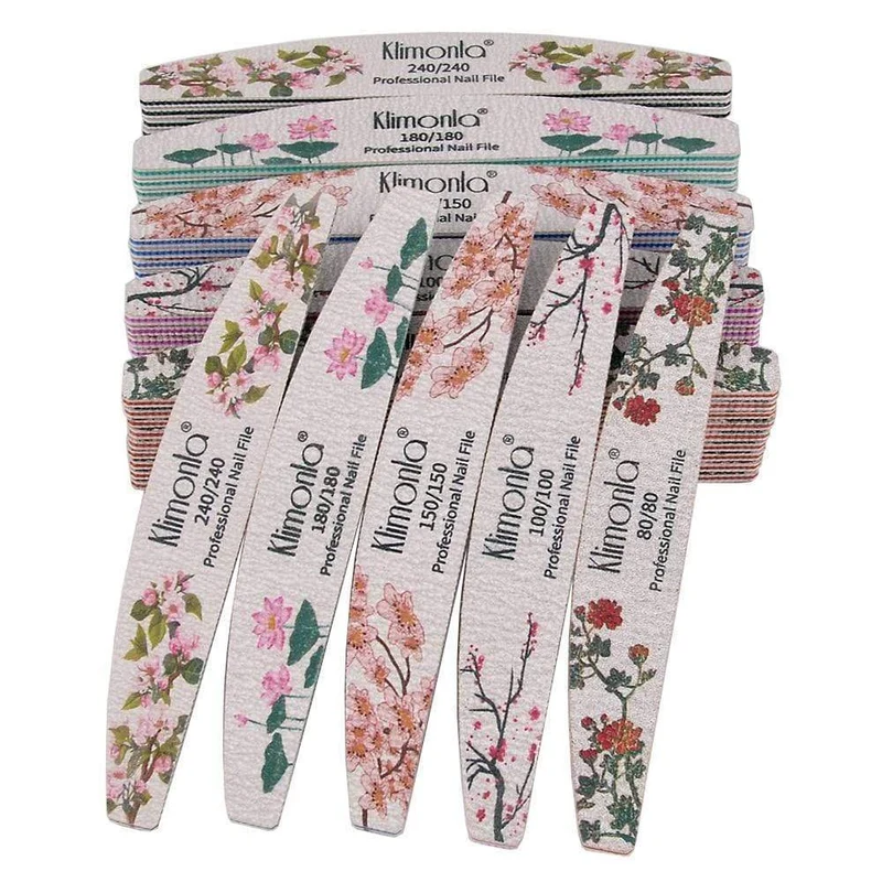 3/5/10 stücke lot Neue Nagel Datei Blume Gedruckt Nagel puffer Bunte Kalk eine ongle 80/100/150/180/240 professionelle Maniküre Werkzeuge