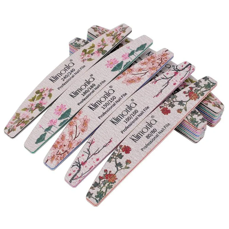 3/5/10 stücke lot Neue Nagel Datei Blume Gedruckt Nagel puffer Bunte Kalk eine ongle 80/100/150/180/240 professionelle Maniküre Werkzeuge