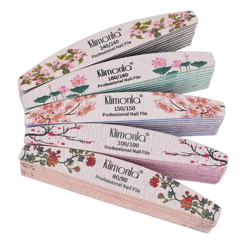 3/5/10 stücke lot Neue Nagel Datei Blume Gedruckt Nagel puffer Bunte Kalk eine ongle 80/100/150/180/240 professionelle Maniküre Werkzeuge
