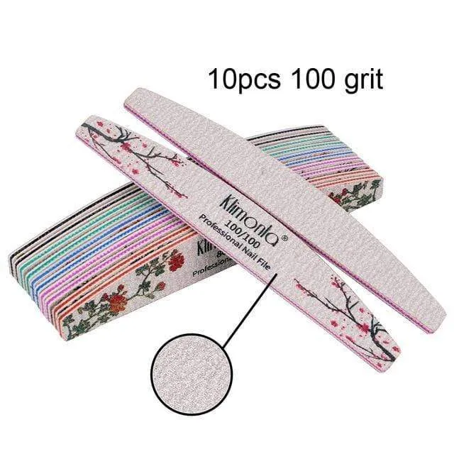 3/5/10 stücke lot Neue Nagel Datei Blume Gedruckt Nagel puffer Bunte Kalk eine ongle 80/100/150/180/240 professionelle Maniküre Werkzeuge