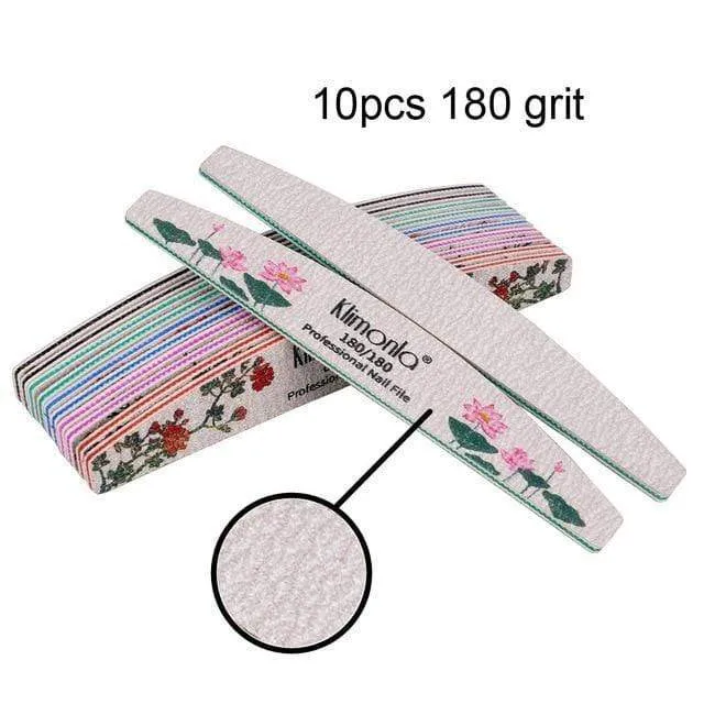 3/5/10 stücke lot Neue Nagel Datei Blume Gedruckt Nagel puffer Bunte Kalk eine ongle 80/100/150/180/240 professionelle Maniküre Werkzeuge