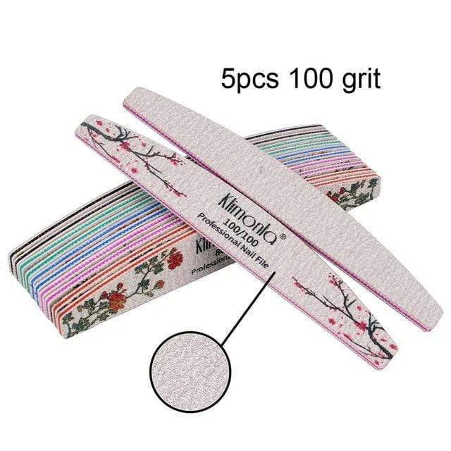 3/5/10 stücke lot Neue Nagel Datei Blume Gedruckt Nagel puffer Bunte Kalk eine ongle 80/100/150/180/240 professionelle Maniküre Werkzeuge