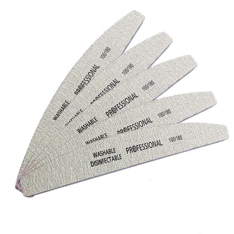 50 Stück professionelle Nagelfeilen 100/180 Schleifpapier Polierfeile Polnisch Unha Limas Maniküre Ongle Pilnik do paznokci Werkzeug Glanz
