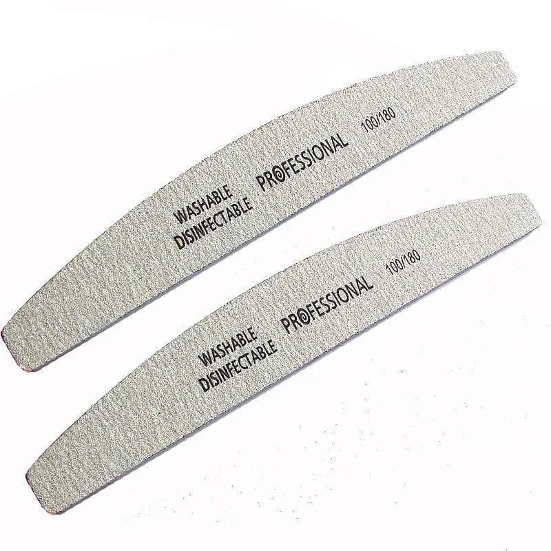 50 Stück professionelle Nagelfeilen 100/180 Schleifpapier Polierfeile Polnisch Unha Limas Maniküre Ongle Pilnik do paznokci Werkzeug Glanz
