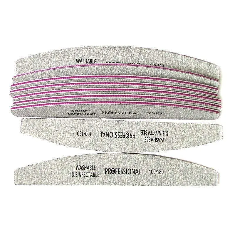 50 Stück professionelle Nagelfeilen 100/180 Schleifpapier Polierfeile Polnisch Unha Limas Maniküre Ongle Pilnik do paznokci Werkzeug Glanz