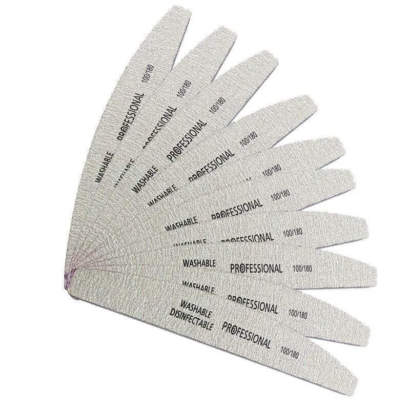 50 Stück professionelle Nagelfeilen 100/180 Schleifpapier Polierfeile Polnisch Unha Limas Maniküre Ongle Pilnik do paznokci Werkzeug Glanz