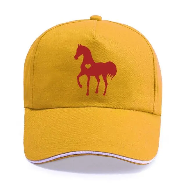 Baseball Caps für Männer Frauen Unisex Verstellbares Geschenk für Pferdeliebhaber Caps Hip-Hop Freizeit Cotton Hats