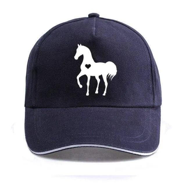 Baseball Caps für Männer Frauen Unisex Verstellbares Geschenk für Pferdeliebhaber Caps Hip-Hop Freizeit Cotton Hats