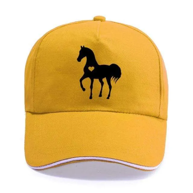 Baseball Caps für Männer Frauen Unisex Verstellbares Geschenk für Pferdeliebhaber Caps Hip-Hop Freizeit Cotton Hats