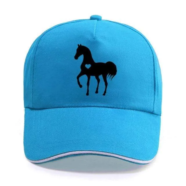 Baseball Caps für Männer Frauen Unisex Verstellbares Geschenk für Pferdeliebhaber Caps Hip-Hop Freizeit Cotton Hats