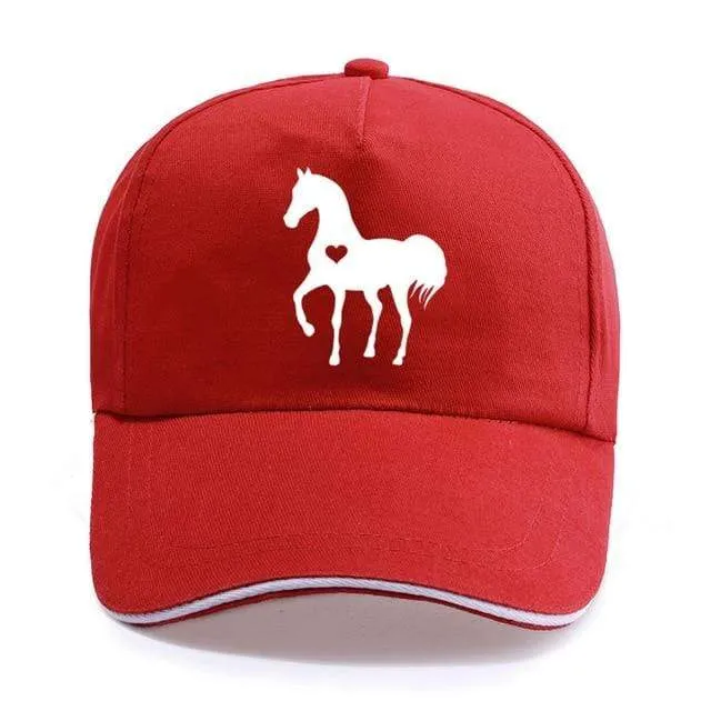 Baseball Caps für Männer Frauen Unisex Verstellbares Geschenk für Pferdeliebhaber Caps Hip-Hop Freizeit Cotton Hats