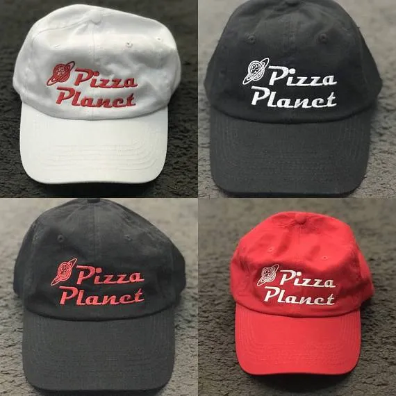 Pizza Planet Hut Baseballkappe für Damen und Herren, Papamütze, Sommersonne, Pizza, Baumwolle, Snapback, Stickerei, Sportkappe, Casual Brand