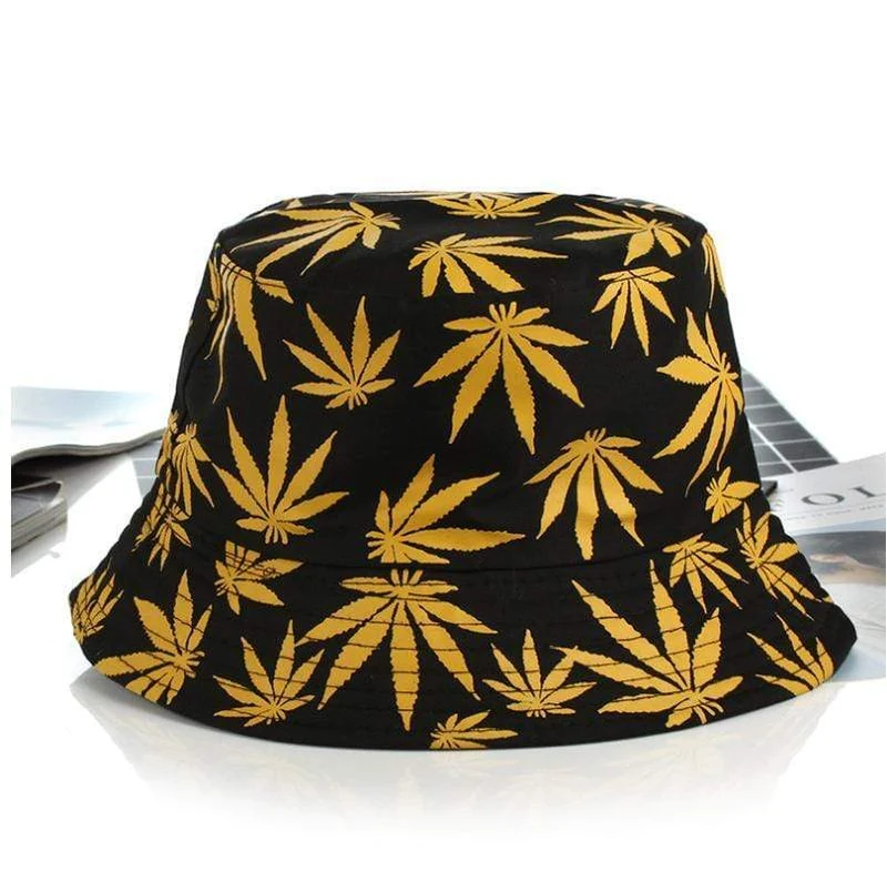 Blatt Panama Eimer Hut Frauen Männer Hip Hop Cap Paar Sommer Baumwolle Angeln Hut Sonne Flache Top Fischer Hüte Caps boonie Geschenk