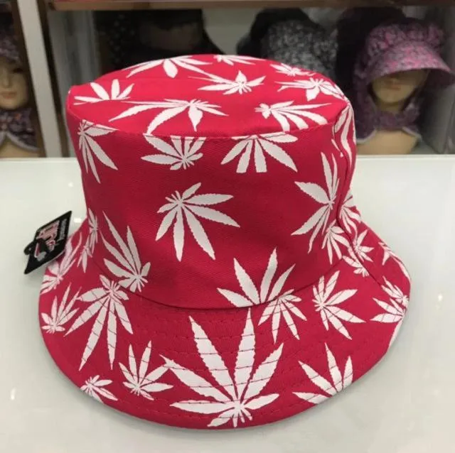 Blatt Panama Eimer Hut Frauen Männer Hip Hop Cap Paar Sommer Baumwolle Angeln Hut Sonne Flache Top Fischer Hüte Caps boonie Geschenk